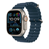 Apple MT643AM/A smart wearable accessory Band extension Blue Fluoroelastomer, Titanium