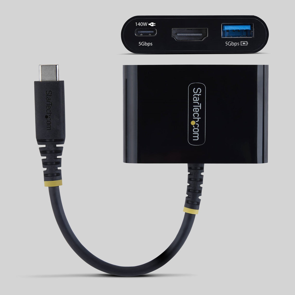 StarTech.com USB-C to HDMI Multiport Adapter with 140W PD Charging, 4K 60Hz HDMI, USB 5Gbps Hub, Mini Dock For MacBook / Dell / Thinkpad / HP / iPad / Tablets