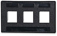 Signamax Keystone Modular Furniture Adapter, 3- Port, Black