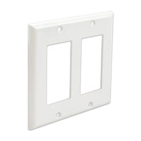 Primewired Decora Wall Plate, Double Gang - White