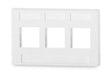 Signamax Keystone Modular Furniture Adapter, 3- Port, White