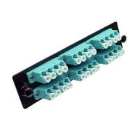 Primewired Fiber Adapter plate LGX with 6 LC Quadplex Aqua Adapters(24 Strands)