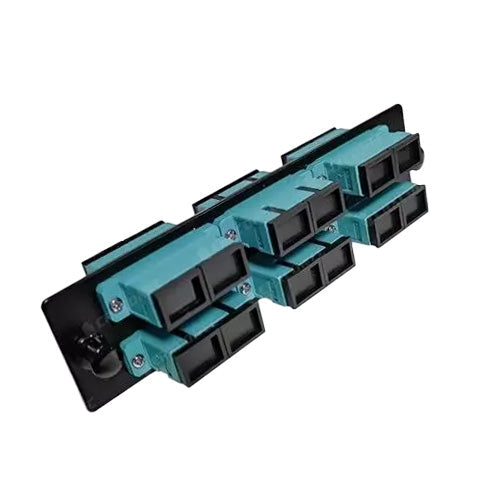 Primewired Fiber Adapter plate LGX with 6 SC Duplex Aqua Adapters(12 Strands)