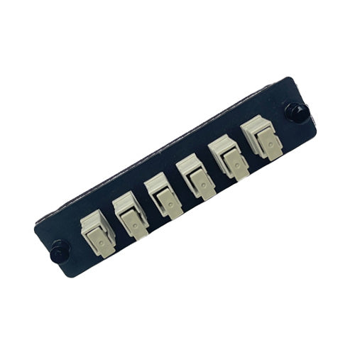 Primewired Fiber Adapter plate LGX with 6 SC Beige Adapters (6 Strands)