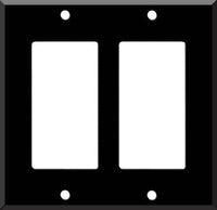 Decora Style  Wall Plate - 2 Gang  Black (color matching screws)