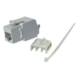 Keystone Jack Cat6 180 degree UTP TooLess - White 50PK