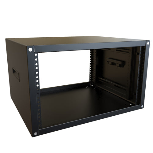 Hammond RCHS Series Knockdown Heavy Duty Desktop Cabinet Black 16U 30.25"D