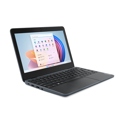 Lenovo 100w Gen 4 Intel® N N100 Laptop 29.5 cm (11.6") HD 4 GB LPDDR5-SDRAM 128 GB SSD Wi-Fi 6 (802.11ax) Windows 11 Pro Academic Grey QWERTY English