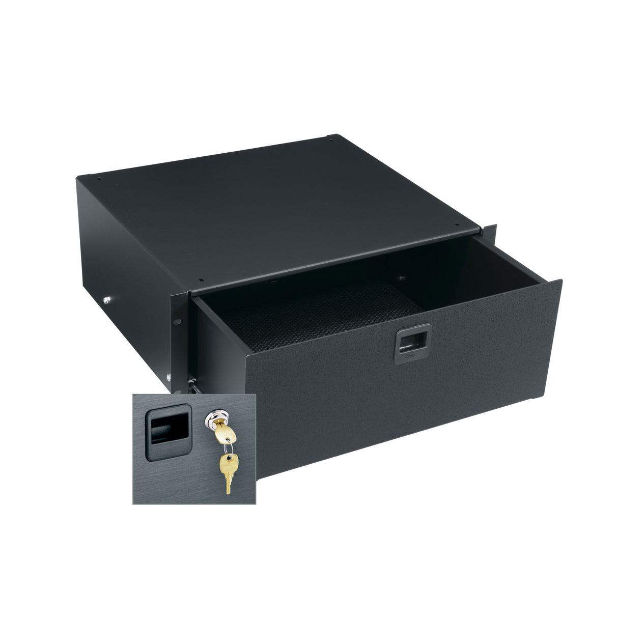 Middle Atlantic 4 RU Rackmount Drawer, Textured Face with Lock