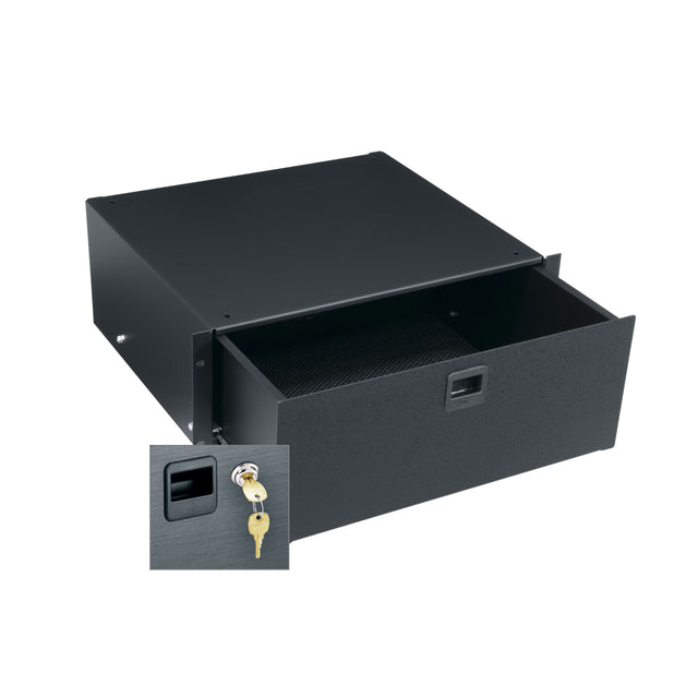Middle Atlantic 4 RU Rackmount Drawer, Textured Face with Lock