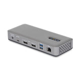 StarTech.com Dual-Monitor USB-C Docking Station, DisplayPort, 4K 60Hz, 100W Laptop Charging, 1GbE, Driverless, Multi-Monitor Dock For Windows