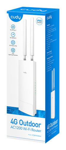 Cudy LT500 wireless router Fast Ethernet Dual-band (2.4 GHz / 5 GHz) 4G White