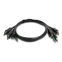 StarTech.com 6ft (1.8m) Dual-DisplayPort KVM Cable, 2x USB A to B, 3.5mm Audio, Universally Compatible Combo Cable for KVM Switches, TAA Compliant