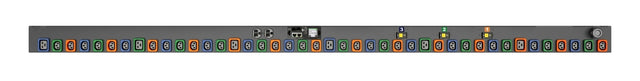 Vertiv Geist MN05M5W1-44MJ89-3TL21A0A10-S-A power distribution unit (PDU) 44 AC outlet(s) Black
