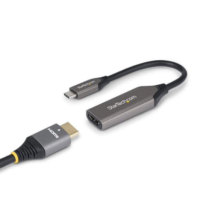 StarTech.com USB-C to HDMI Adapter, 8K 60Hz / 4K 120Hz, Thunderbolt / USB4 Compatible, USB C to HDMI 2.1 Converter, HDR10+, 7.9in (20cm) Cable
