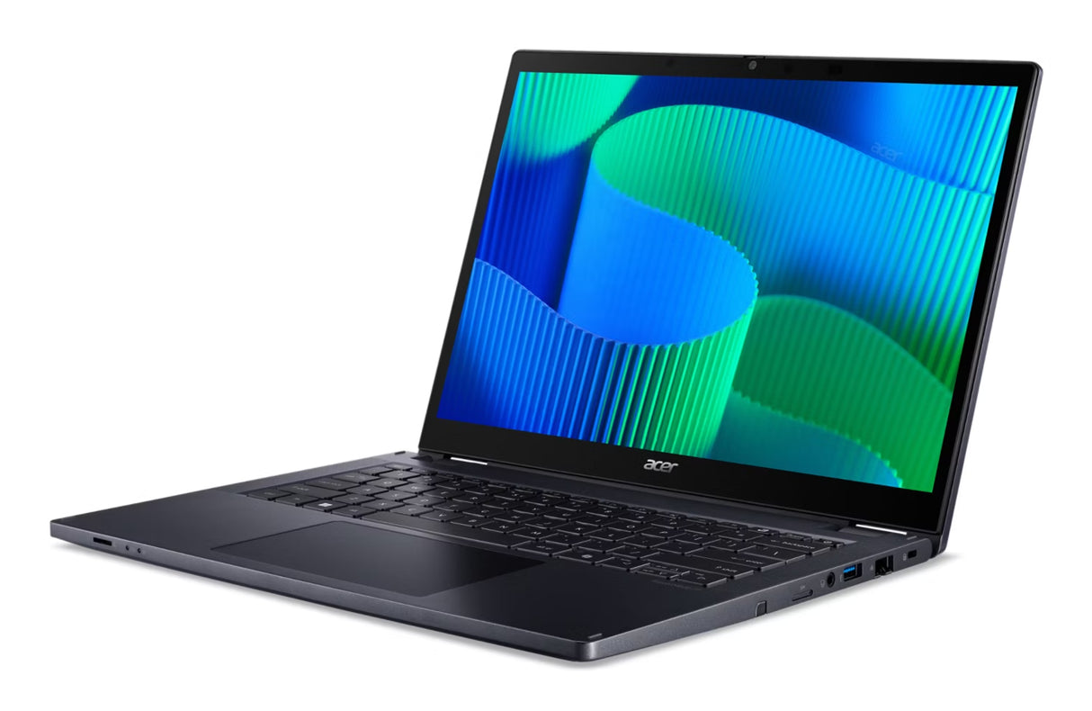 Acer TravelMate TMP414RN-54-56G9 Intel Core Ultra 5 125U Hybrid (2-in-1) 35.6 cm (14") Touchscreen WUXGA 16 GB DDR5-SDRAM 512 GB SSD Wi-Fi 6E (802.11ax) Windows 11 Pro Blue