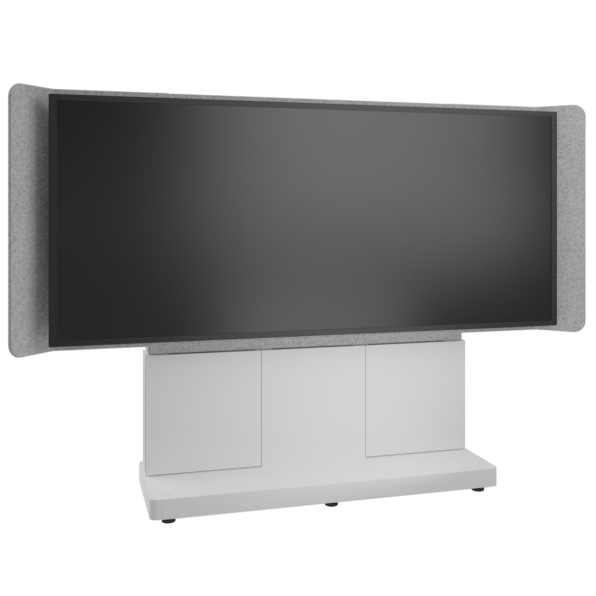 Middle Atlantic ForumTM Free-Standing 66" (3 Bay) Display Stand for (1) 105" 21:9 Ultra-Wide Display, Light Colorway
