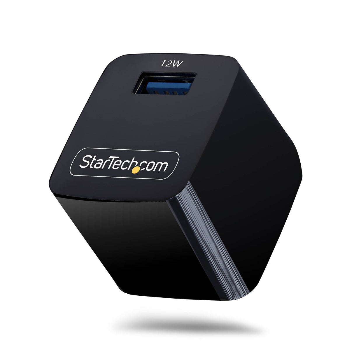StarTech.com 12W One-Port USB-A Wall Charger, 1x USB-A, iPhone Pro/17/16, iPad, Samsung Galaxy, Portable USB Charger, USB Type A Wall Charger, Black