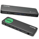 Plugable Technologies TBT4-UD5 laptop dock/port replicator Wired USB 3.2 Gen 2 (3.1 Gen 2) Type-C Black