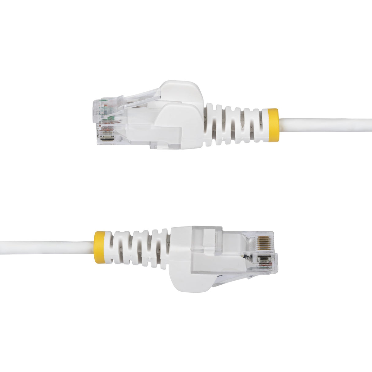 StarTech.com 2ft White Slim CAT6 Ethernet Cable, Snagless, 100W PoE, UTP, LSZH, 28AWG Pure Bare Copper Wire, Slim RJ45 Network Patch Cord w/Strain Reliefs, Individually Tested
