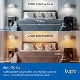TP-Link Tapo Smart Light Bulb, Multicolor,Matter
