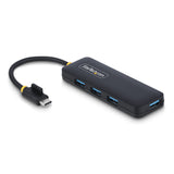 StarTech.com 4-Port USB-C Hub, 5Gbps, USB-C to 4x USB-A, Bus Powered, Small Travel Mini Hub, Multi-Port USB 3.0 Splitter, Portable Hub, Overcurrent Protection
