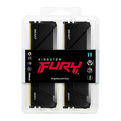 Kingston Technology FURY Beast 64GB 3200MT/s DDR4 CL16 DIMM (Kit of 4) 1Gx8 RGB