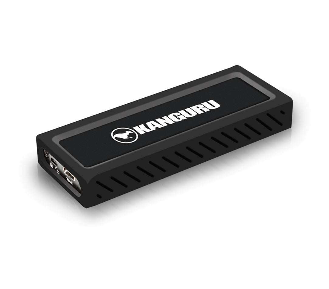 iStorage Kanguru UltraLock Superspeed+ USB-C M.2 NVMe External SSD 1 TB| Secure Portable Solid State Drive |Physical Write Protect Switch| Secure Firmware| TAA Compliant
