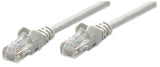 Intellinet Cat6 U/UTP Network Patch Cable, 0.3 m (1 ft.), Gray