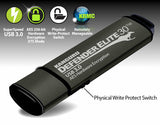 iStorage Kanguru Defender Elite30™ USB 3.0 256GB| Secure Flash Drive | FIPS 197 Certified, 256-bit AES hardware encryption (XTS Mode) | TAA Compliant