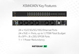 NETGEAR XSM4340V-TAANES network switch Managed L3 10G Ethernet (100/1000/10000) Power over Ethernet (PoE) 1U Black