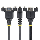 StarTech.com 2m Panel Mount USB Cable A to A, M/F, USB-A Male to Female Extension Cable, USB 5Gbps Panel Mount Adapter Cable