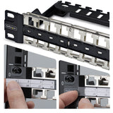StarTech.com 48 Port 1U Blank Keystone Patch Panel with Cable Management Bar, Rackmount Cat6 Patch Panel for RJ45 STP Ethernet Network Jacks