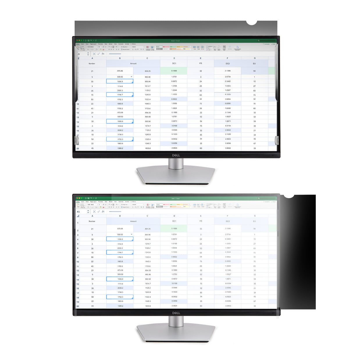 StarTech.com Monitor Privacy Screen for 27 inch PC Display - Computer Screen Security Filter - Blue Light Reducing Screen Protector Film - 16:9 WideScreen - Matte/Glossy - +/-30 Degree - TAA