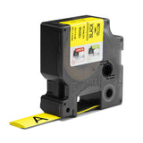DYMO Rhino Industrial Heat-Shrink Cable Label Tubes | 19 mm x 1.5 m | Black Print on Yellow | for Rhino Label Makers