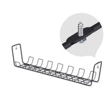 StarTech.com Under Desk Cable Management Tray, 24" Long, Metal Basket Style Cable Organizer, Screw-On Installation, Power Bar Holder, Metal, Black, TAA-Compliant