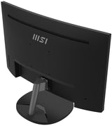 MSI Pro MP241CA 23.6 Inch Curved Monitor, 1500R, Full HD (1920 x 1080), 75Hz, VA, 4ms, FreeSync, HDMI, DiplayPort, Built-in Speakers, Anti-Glare, Anti-Flicker, Less Blue light, TÜV Certified, VESA, Kensington, Black
