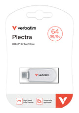 Verbatim Plectra USB-C Flash Drive White 64GB