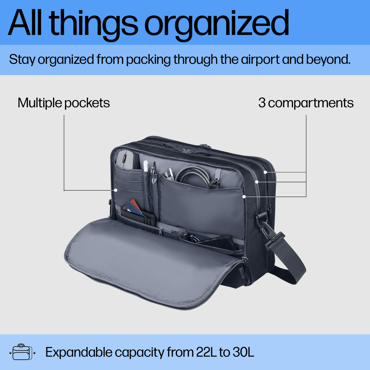 HP Travel Plus 22L 16-inch Laptop Bag