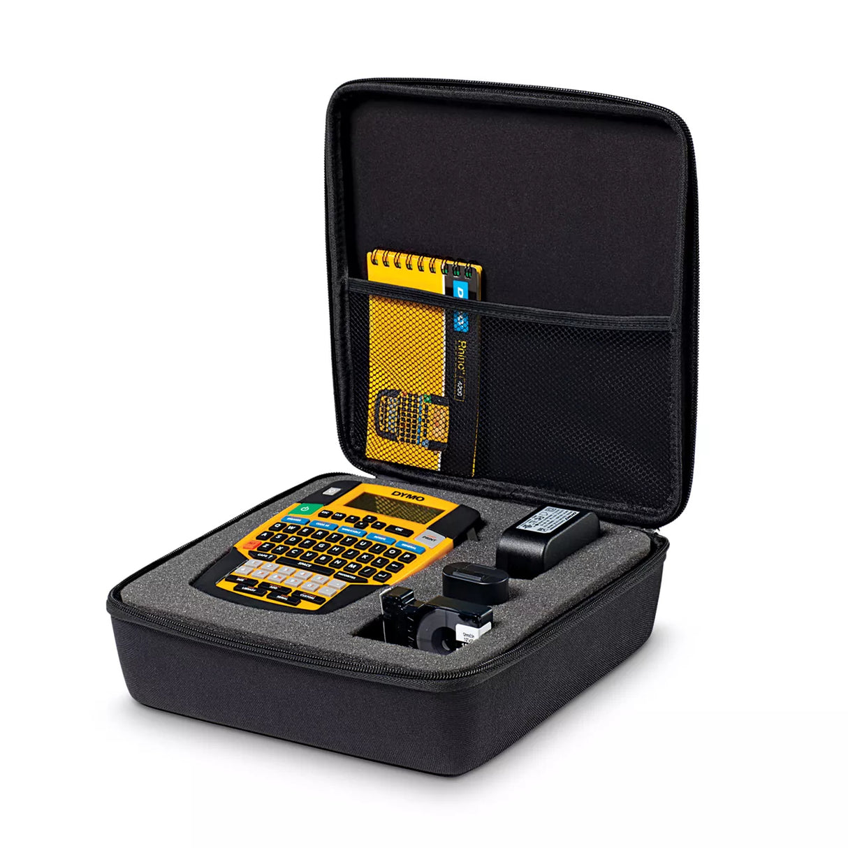 DYMO RHINO 4200 Industrial Label Maker Kit Case | QWERTY Keyboard & Time-Saving Hot Keys | Durable Label Printer for Job Sites and Heavy-Duty Labelling Jobs