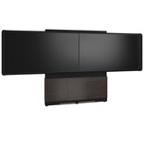 Middle Atlantic ForumTM Floor-to-Wall Mounted 66" (3 Bay) Display Stand for (2) 50" to 55" Displays, Dark Colorway