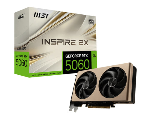 MSI GEFORCE RTX 5060 8G INSPIRE 2X OC graphics card NVIDIA 8 GB GDDR7