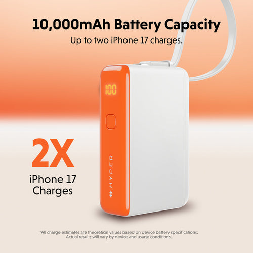 Targus HyperJuice Flex 10K 30W 5000 mAh White, Orange