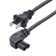 StarTech.com 6ft (1.8m) Laptop Power Cord, NEMA 1-15P to Right Angle C7, 7A 125V, 18AWG, Laptop Charger Cable, Replacement Power Brick Cable, AC Power Cable, UL Listed - TAA