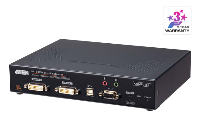 ATEN DVI-I Dual Display KVM over IP Transmitter with Internet Access