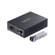 StarTech.com Single-Mode (SM) LC Fiber Media Converter for 10/100/1000 Networks, Standalone Gigabit Ethernet to Fiber Converter, 40km - TAA