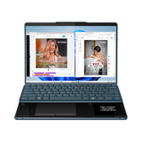 Lenovo Yoga Book 9 13IMU9 Intel Core Ultra 7 155U Hybrid (2-in-1) 33.8 cm (13.3") Touchscreen 2.8K 16 GB LPDDR5x-SDRAM 1 TB SSD Wi-Fi 6E (802.11ax) Windows 11 Home Teal English, French