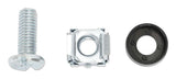 Intellinet Cage Nut Set (100 Pack), M6 Nuts, Bolts and Washers, Suitable for Network Cabinets/Server Racks, Plastic Storage Jar, Lifetime Warranty
