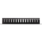 StarTech.com Horizontal 1U Server Rack Cable Management Finger Duct w/ Cover - 19" Network Rack Wire Duct Raceway Panel - Slotted Wire Duct
