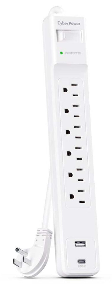 CyberPower 6 Outlet Surge Strip With USB